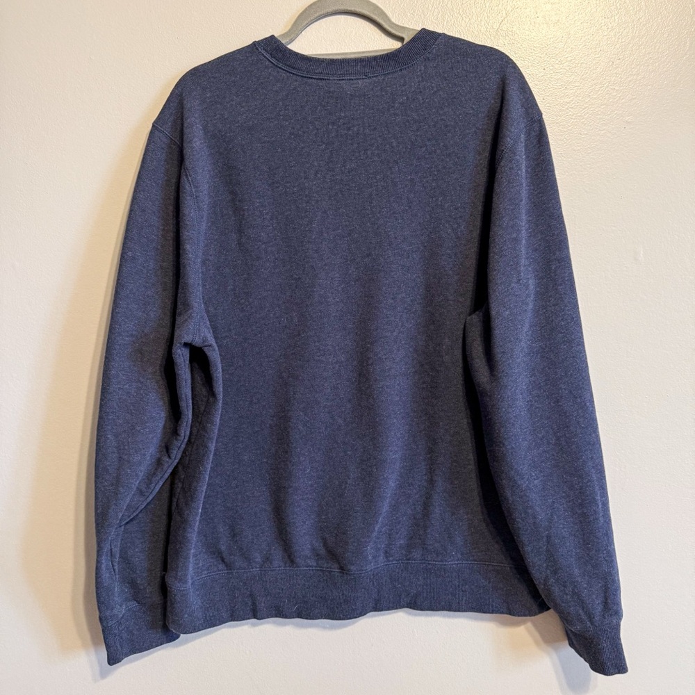 Champion Navy Blue Crewneck Sweatshirt Mens Size L Classic Athletic Pullover - Picture 5 of 5